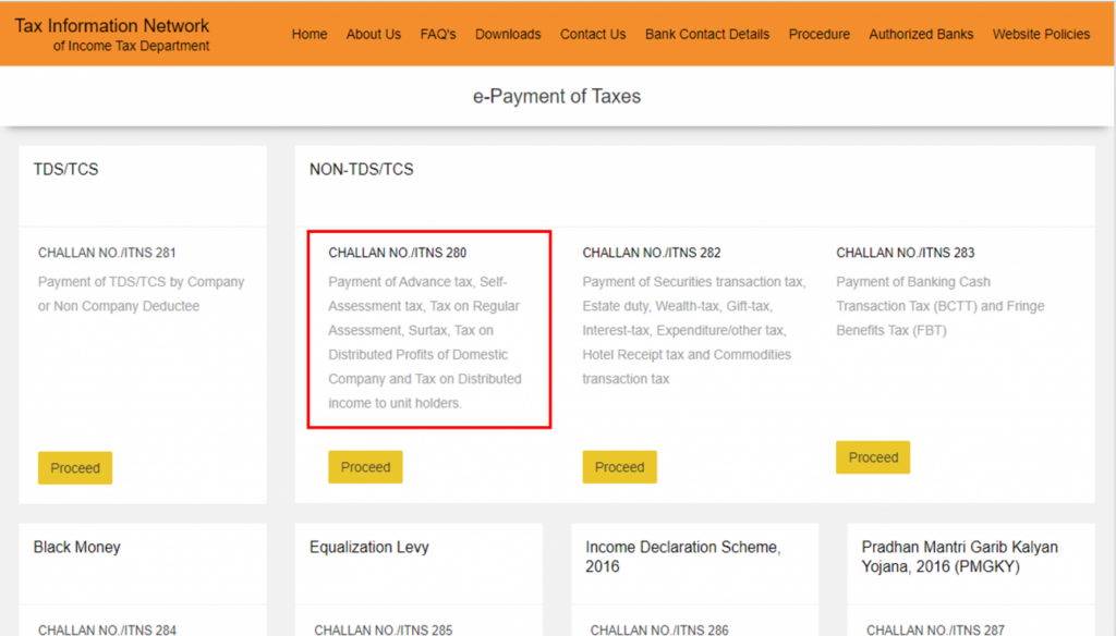 Payment of fee on the NSDL portal