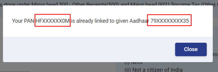 aadhaar pan link status