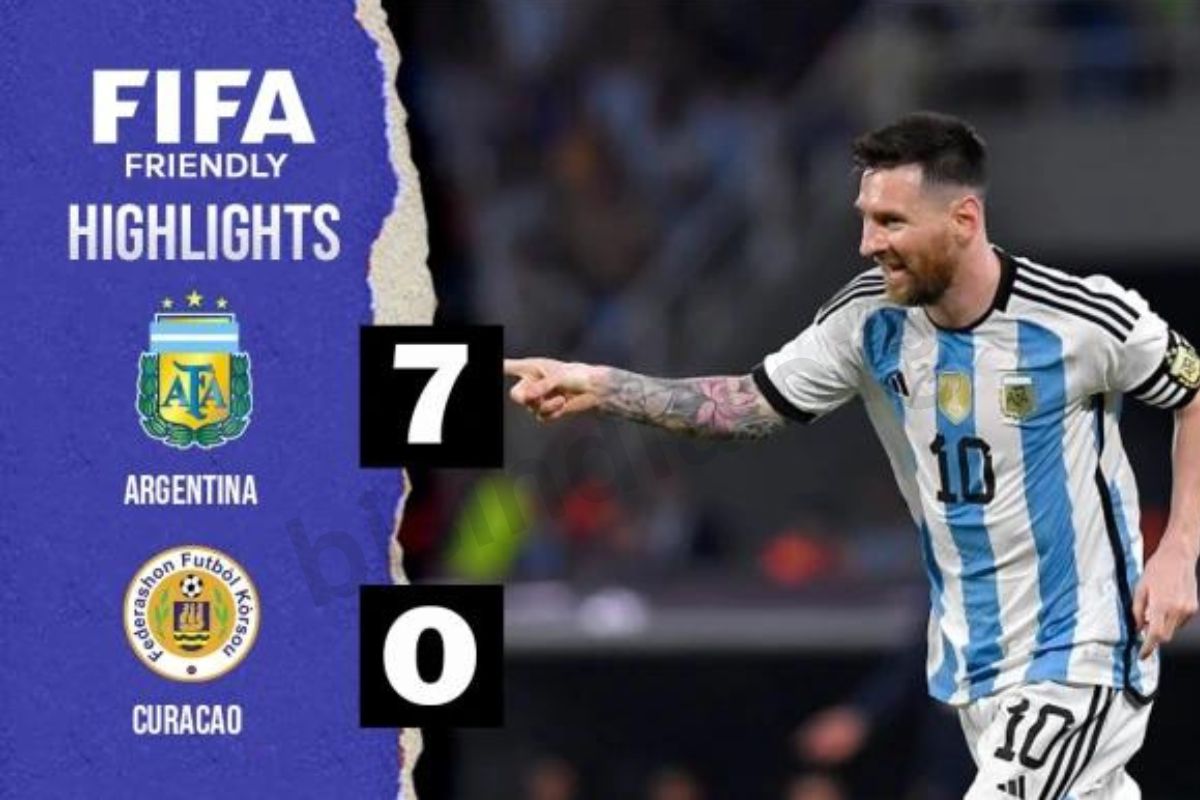 Argentina vs Curacao score,Messi makes history 
